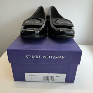 Stuart Weitzman Youngbuck black patent leather flats, NWOT